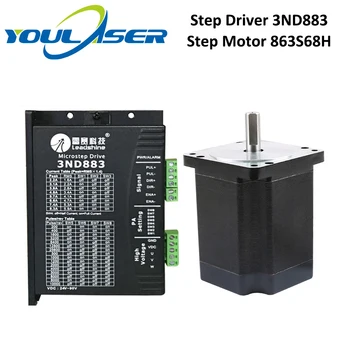 

YOULASER Leadshine CNC Laser Step Motor 863S68H+Step Driver 3ND883 for Co2 Laser Cutting/Engraving Machines