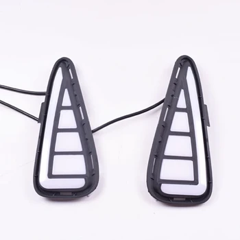 

1 Set LED DRL Daytime Running Lights Daylight Fog Lamp Cover With Yellow Turning Signal For Toyota Camry 2015 2016 2017