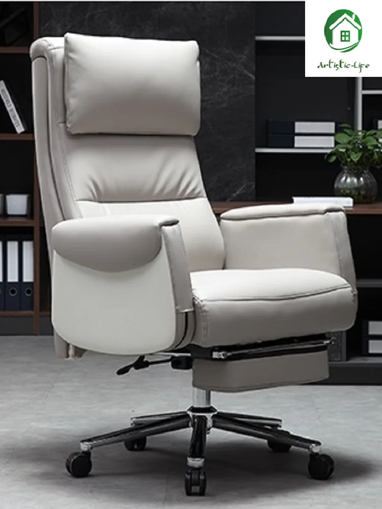 

Leather boss chair business seat comfortable sedentary sofa chair home chair reclining massage executive chair free shipping
