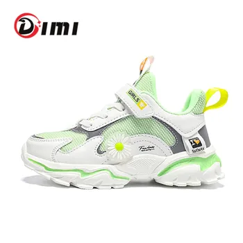 

DIMI 2020 Autumn Children Shoes Girls Sport Shoes Fashion Soft Light Breathable Mesh Chrysanthemum Kids Sneakers for Girl