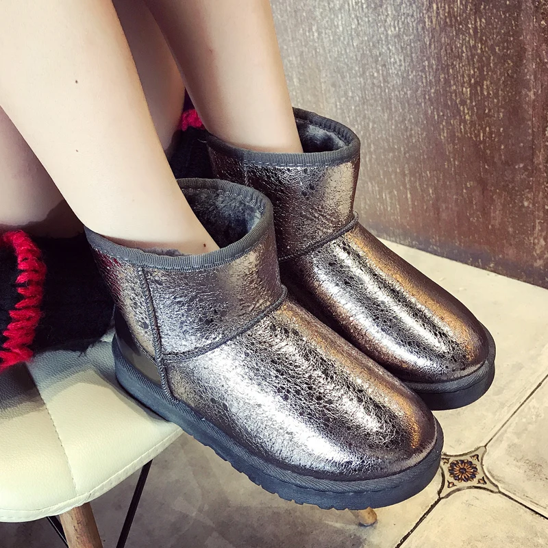 

FEVRAL Fashion Casual Ankle Rain Boots British Fashion Platform Slip-On PU Motorcycle Solid Ankle Martin Boots Woman Shoes