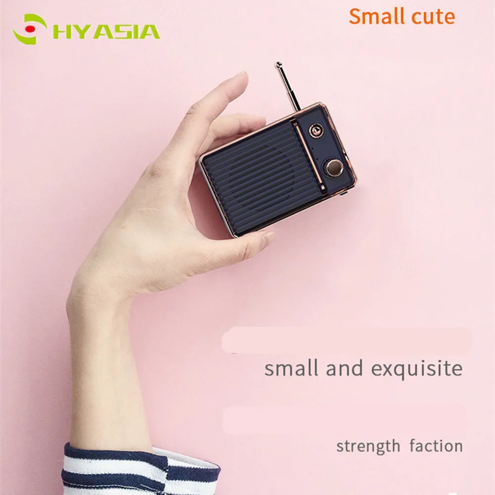 HYASIA Мини Портативная bluetooth-колонка 5,0 Ретро беспроводная гарнитура 900mA смартфон музыкальный плеер подарок подходит для девушки