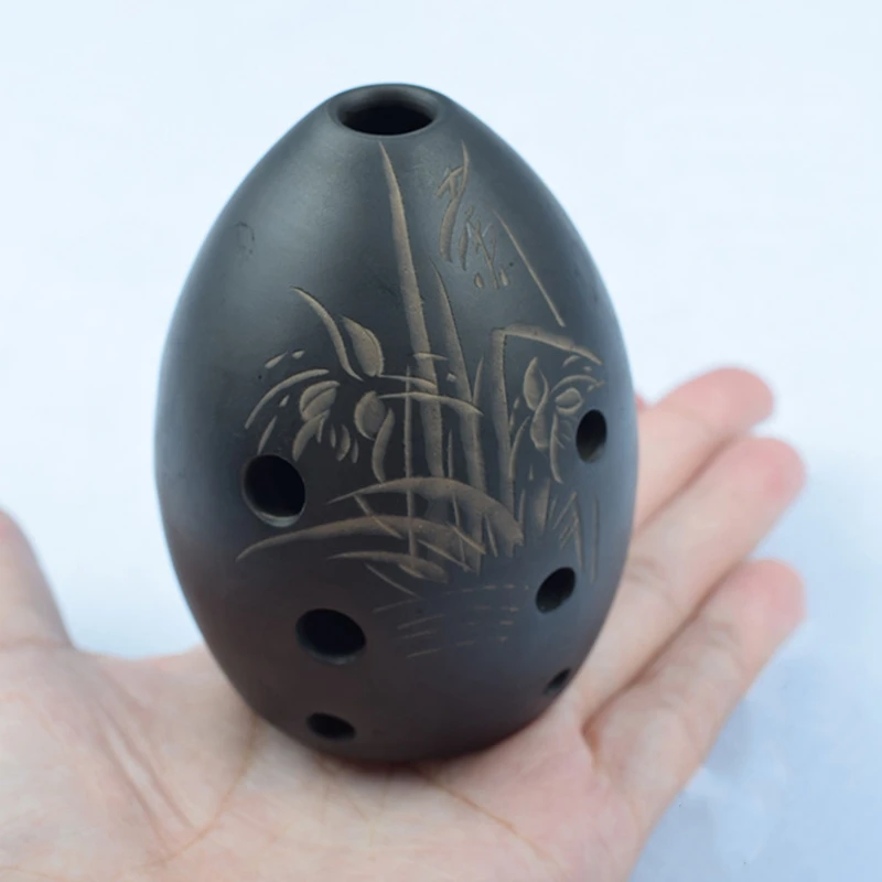 Super sell-Music Xun Pottery National Wind Instruments Eight Holes Small Pottery Chinese Ancient Instruments
