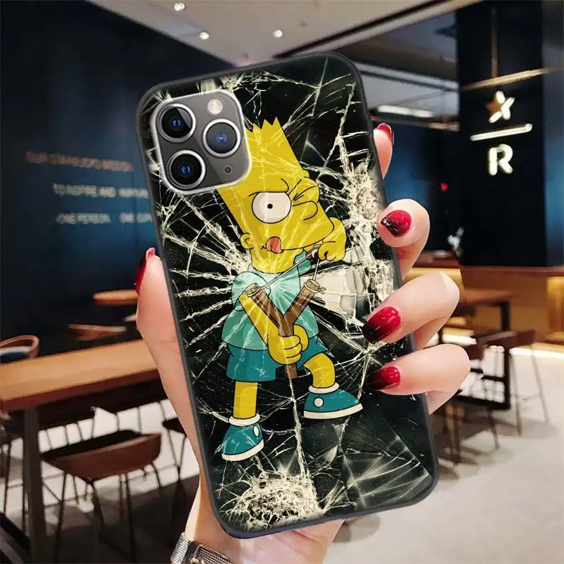 BD236-1 Черный чехол Homer J. Simpson для Apple iPhone 11 Pro XR 7 8 6 6S Plus X XS MAX 5 5S SE Мягкий ТПУ силиконовый чехол для телефона - Цвет: BD236-1