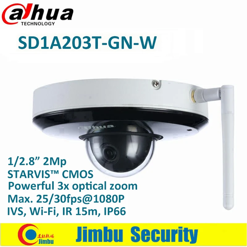 Сетевой видеорегистратор Dahua PTZ Камера 2MP 3x звездного неба IR15 IP SD1A203T GN W Поддержка Wi