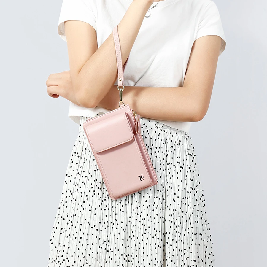

2019 New Clutch Wallet Women Many Departments Female Wallet Zipper Designer Ladies Purse Handbag Cell Phone Pocket Shoulder Bags