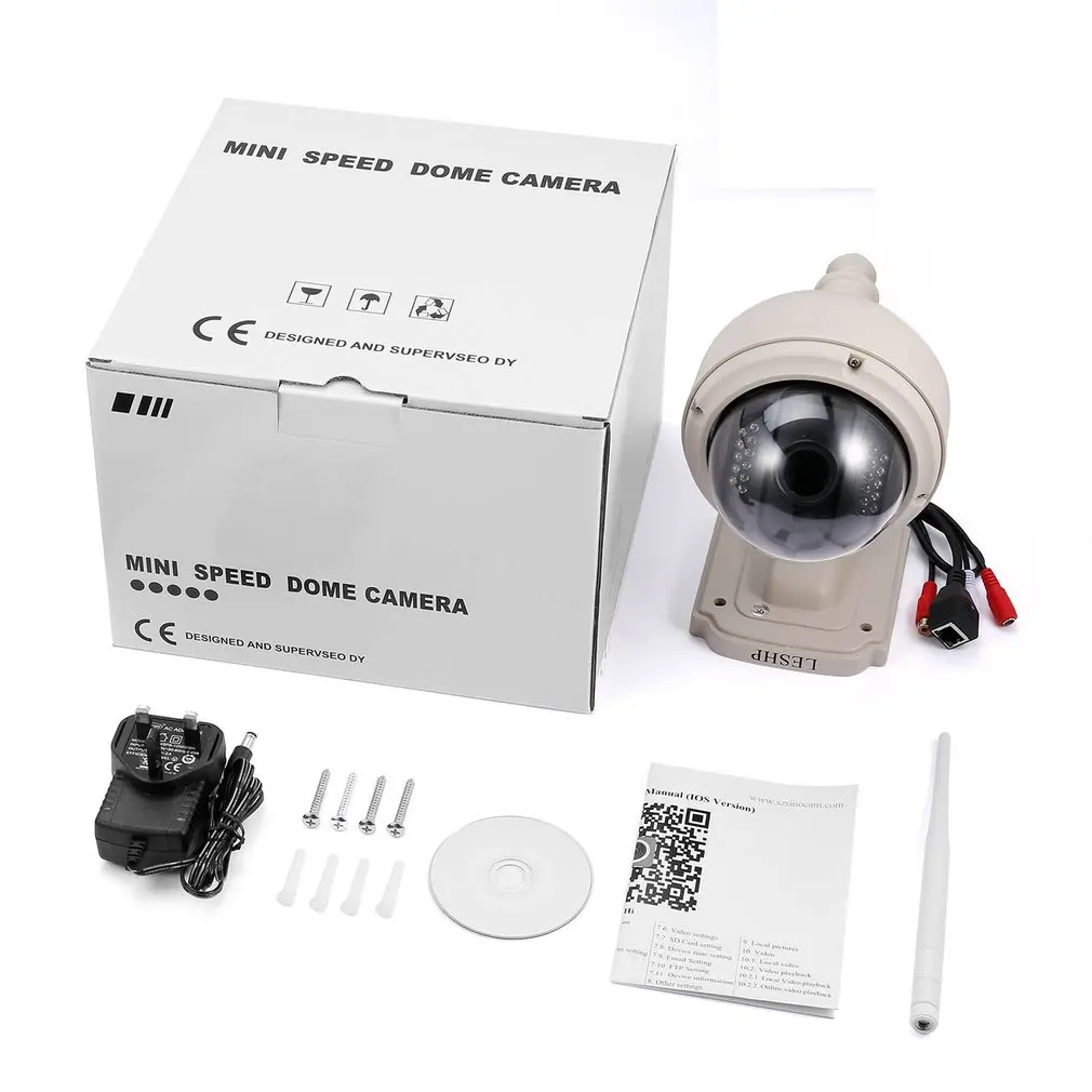 

New LESHP 1.3MP IP Zoom PTZ CCTV Camera Auto-focus Wireless WiFi Mini Speed Dome Night Vision Outdoor Waterproof Security Camera