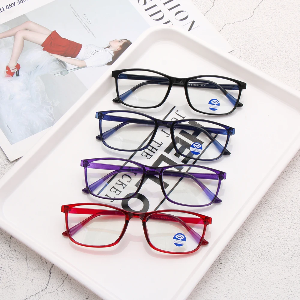 1Pc Flat Mirror Glasses Women Men Anti Blue Light Square Eyewear Blocking Glasses Optical Spectacle Eyeglass Frame Office Comput blue ray glasses