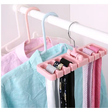 

Belt Storage Racks Hang Tie Organizer Rotating Rack Silk Scarf Holder Creative Storage Hanger Wardrobe Closet Finishing Hangers