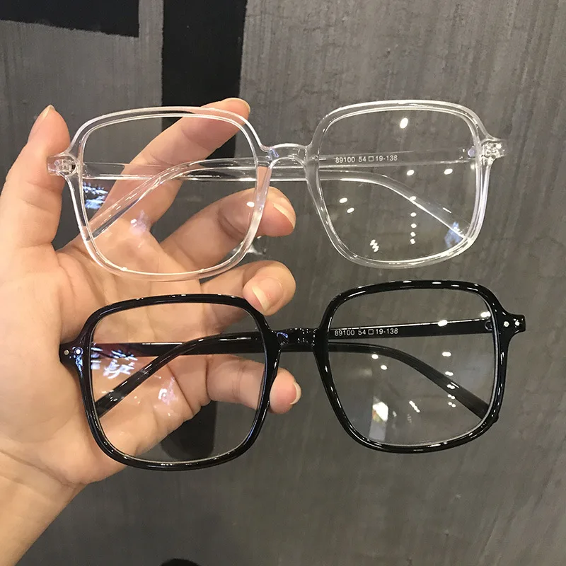 

Transparent Large Square Computer Glasses Frame Women Men Anti Blue Light Eyewear Blocking Glasses Optical Spectacle Eyeglass