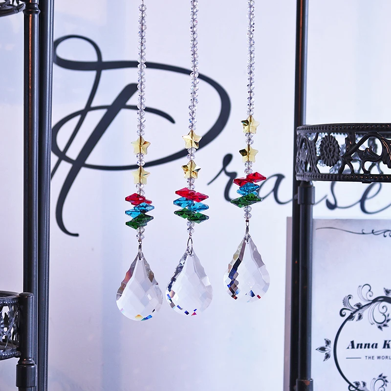H& D Висячие окна Suncatcher украшения люстра кристаллы призмы Радуга Octogon чакра Коллекция декор, набор из 3