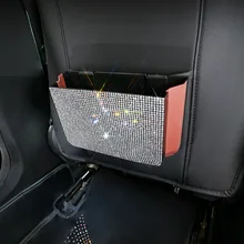 

Car Trash Can Seatback Organizer Expandable Waterproof Hanging Back Seat Garbage Bin Storage Bag Headrest Intallation Accessoy