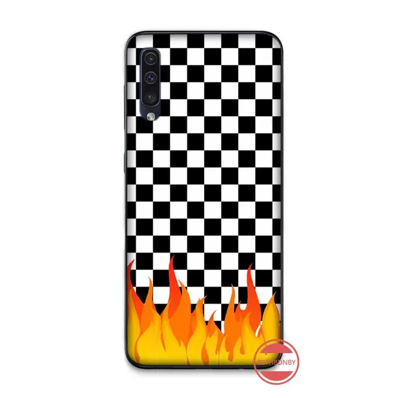 Клетчатый шахматный пламя diasy DIY Роскошный чехол для телефона Samsung Galaxy A 3 6 7 8 10 20 30 40