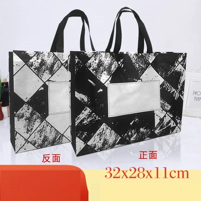6 Coated Non-woven Printing Pattern Clothing Tote Garment Custom Eco Laminating Packaging Bag High Grade Shoe Box Cosmetic Gift Ad - Цвет: 6