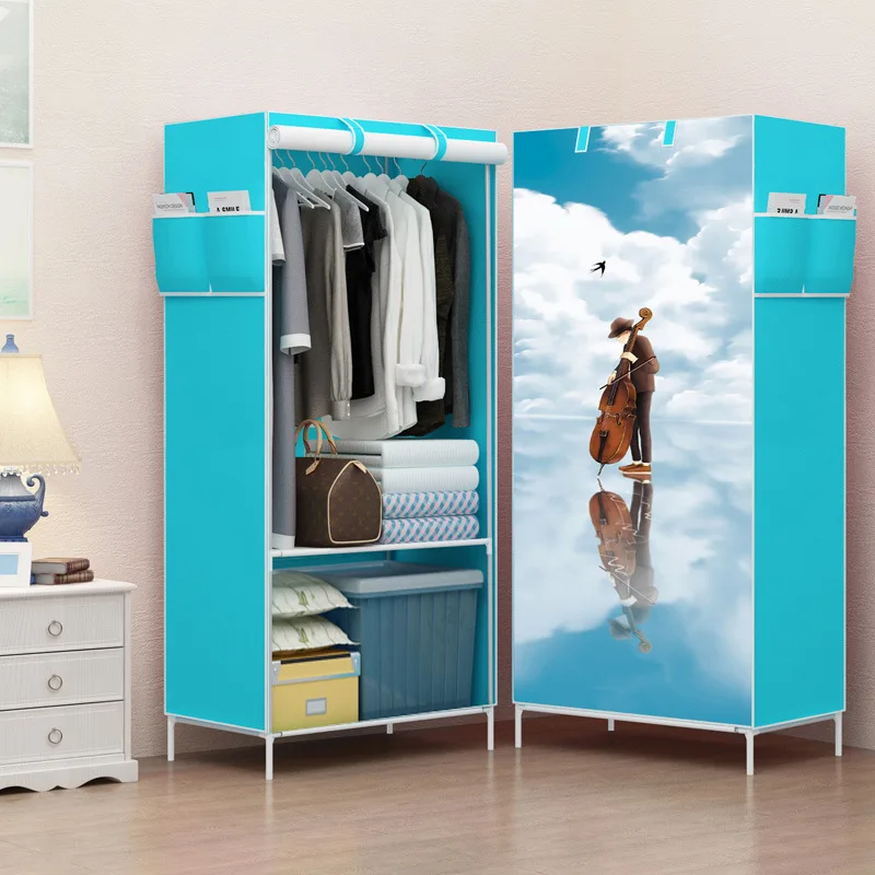 Простой шкаф минималистичный современный экономичный шкаф для одного человека домашний пылезащитный чехол производитель гардероба