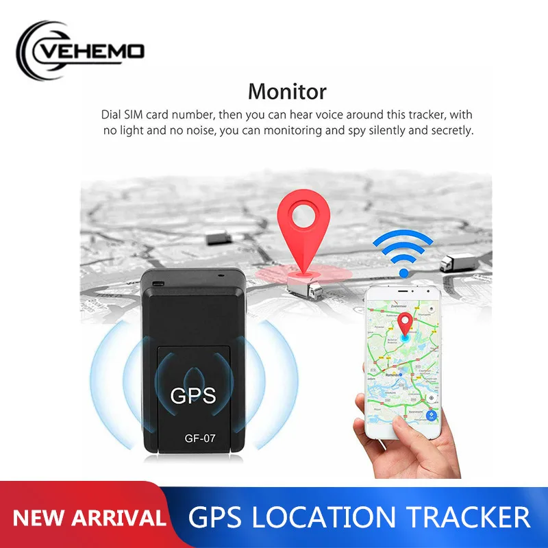 VEHEMO поддержка gps и LBS двойная система слежения анти-Потеря голосовой активации обратного вызова запись местоположения трекер