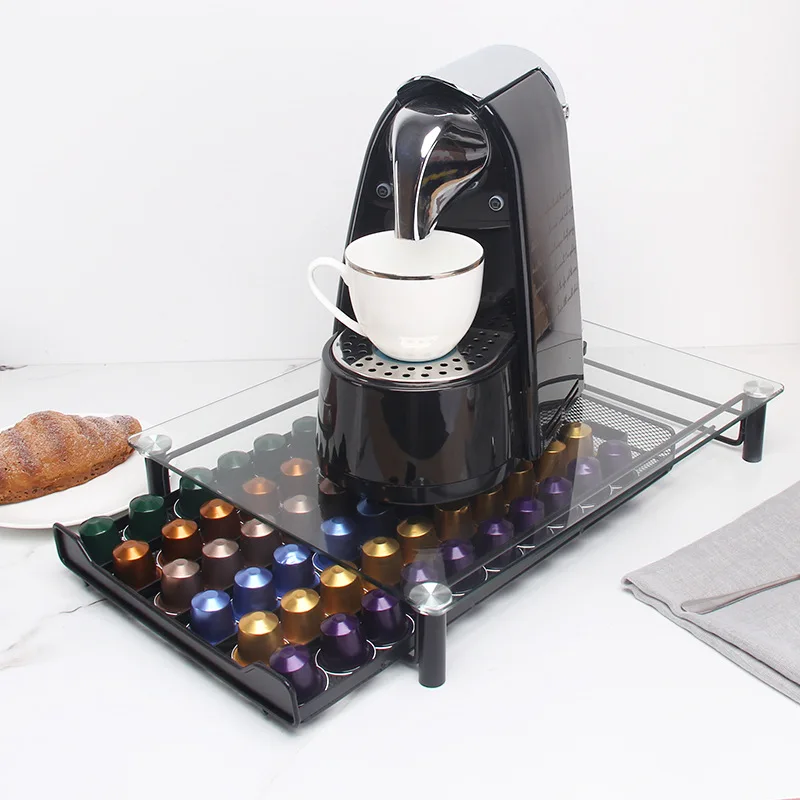 50 капсул Nespresso кофейная капсула ящик вращающийся кофе капсулы стекло нержавеющая
