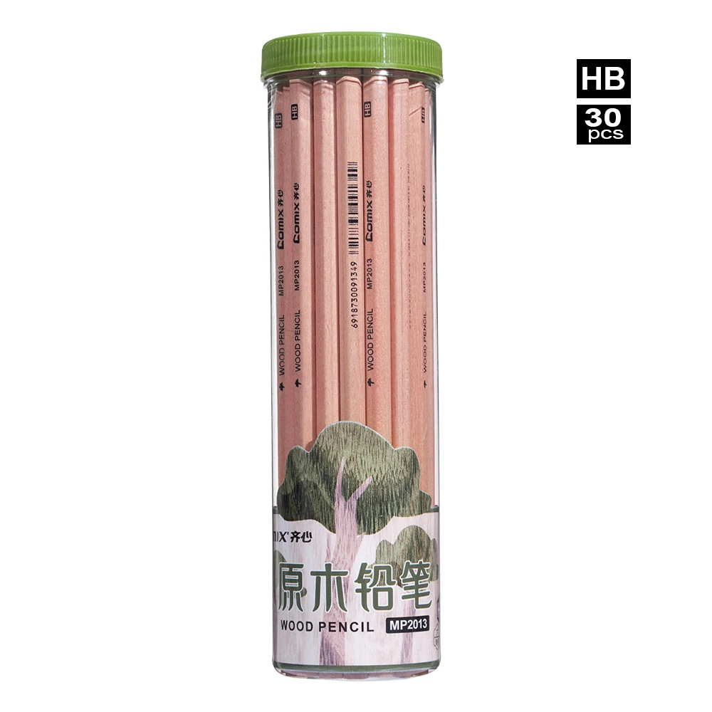 Comix Hexagonal Shape Polar Wood HB Graphite Sketching Pencil Set for Drawing and Exam Use [Barrel of 30] | Канцтовары для офиса и
