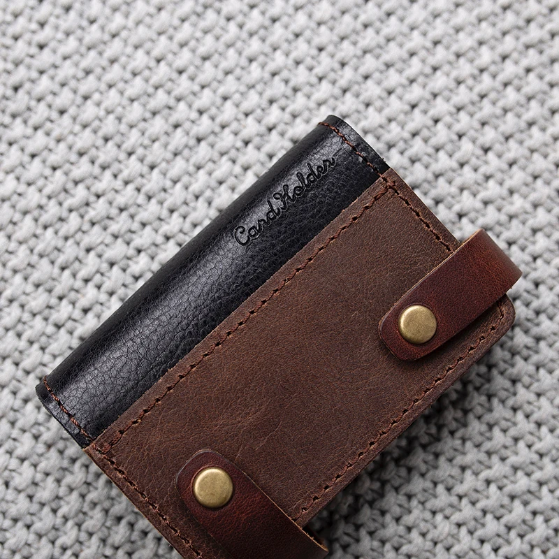 Визитница унисекс из натуральной кожи высокого качества модный футляр для