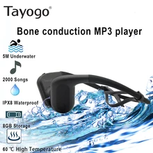 Tayogo W01 IPX8 костной проводимости наушники водонепроницаемый музыкальный плеер с fm-радио Плавание Дайвинг гарнитура Handfree наушники