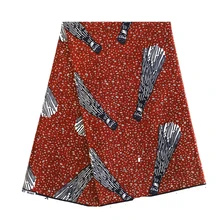 Красная хлопковая африканская настоящая вощеная ткань Анкара для официального платья новая швейная ткань с принтом батик нигерийская настоящая голландская восковая ткань 330