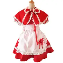 Хэллоуин Девочки нарядное платье «Красная Шапочка» Карнавальный костюм для детей, платье принцессы Одежда для представлений, для женщин, одежда