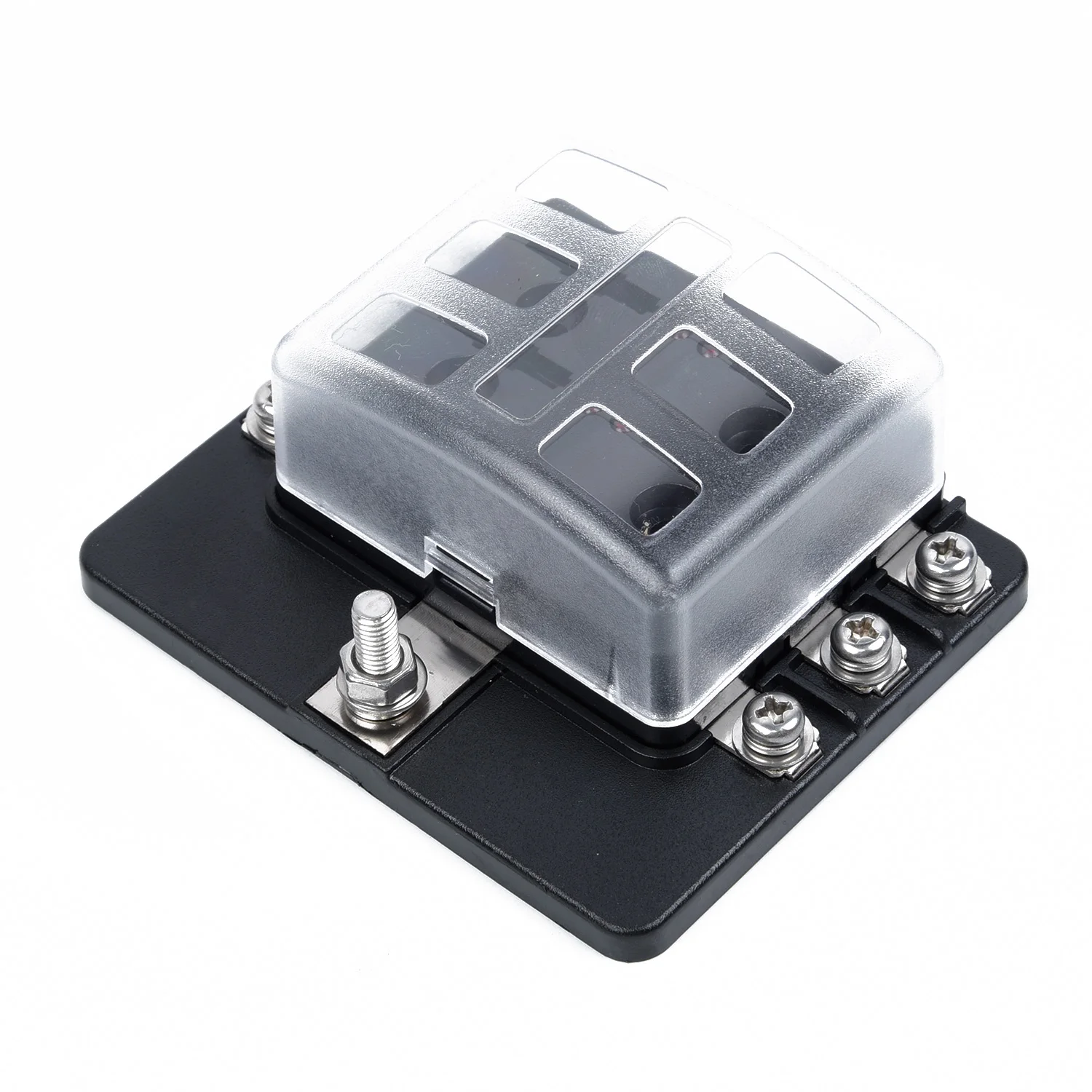 Номинальная 100A 32V 6-Way лезвие 5A/10A/15A/20A предохранителей блок держатель Светодиодный индикатор для детей возрастом от 12V 24V автомобиль морской быстро определить Стикеры Наборы