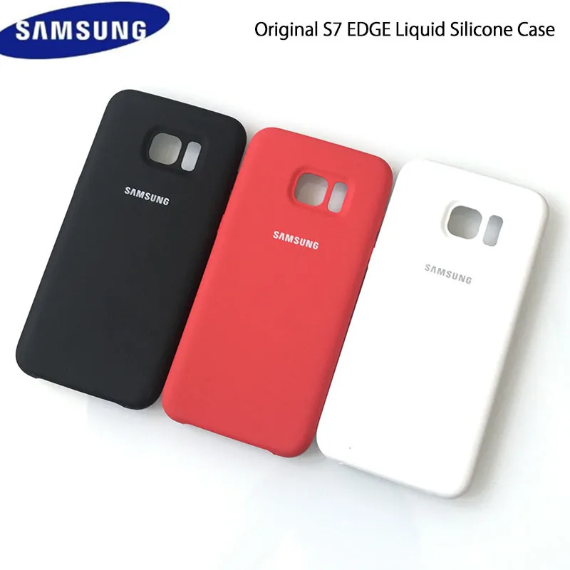 Чехол для samsung galaxy s7 edge s7edge, жидкий силиконовый чехол, шелковистый мягкий на ощупь защитный чехол на заднюю панель, противоударный и логотип