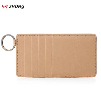 

YIZHONG Custom Washable credit card holder Kraft Paper Card Holder wallet Thin Waterproof Sleeve Environmental Creative Card