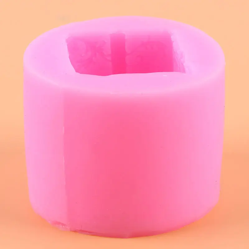 pink Розовый ручной работы мыло свечи силиконовая глина плесень 3D подарочная коробка плесень пластырь для ароматерапии Плесень DIY декоративные керамические инструменты - Цвет: pink