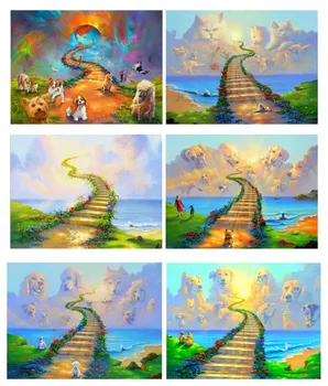 

5D DIY Diamond painting Dog Heaven Road Cross Stitch Decoration For Home