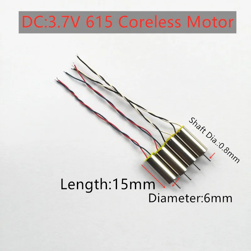 4 шт. 4x615 6x15 мм 0615 6*15 двигатель без сердечника 2CW 2CCW для DIY микро FPV Квадрокоптер