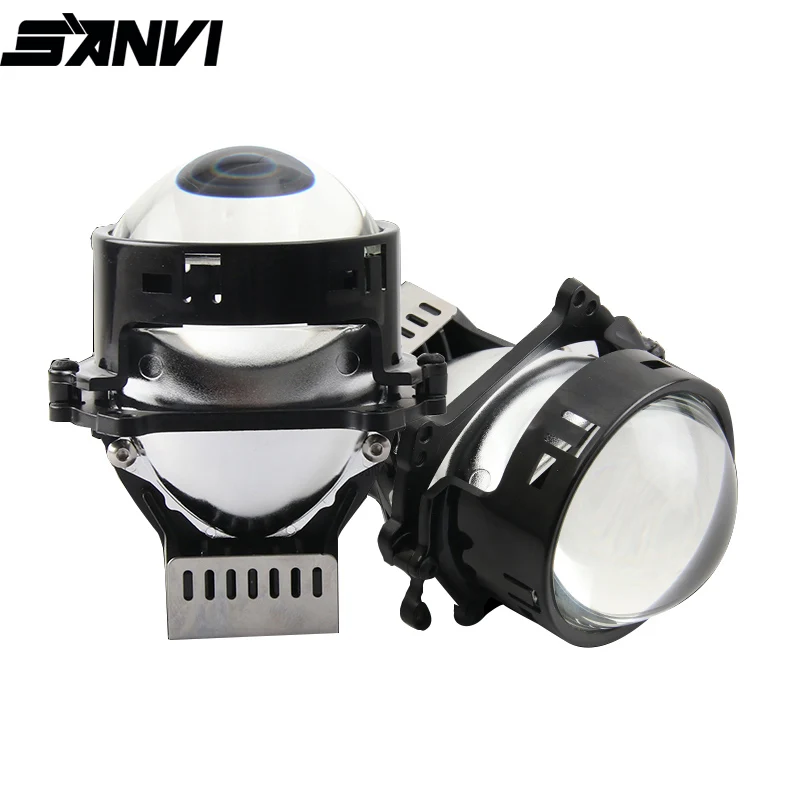 SANVI 3inch V5 Car Bi LED Projector Lens Headlight 35w  Auto Hella 5R LED Projector Headlight Car Motorcycle Headlight Retrofit