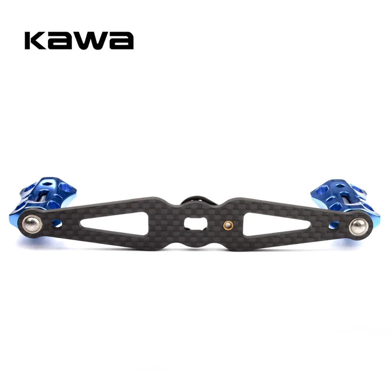 Kawa1pc Fishing Reel Handle Carbon Fiber Handle With Alloy Knob Rocker Accessory Hole size 8X5/7x4mmm Suit for A / D /S