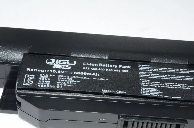 JIGU 6 ячеек Аккумулятор для ноутбука ASUS A45 A55 A75 K45 K55 K75 R400 R500 R700 U57 X45 X55 X75 серии, A32-K55 A41-K55