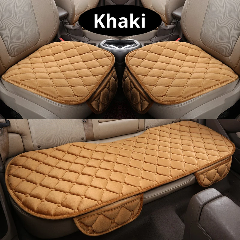 Универсальный чехол для автомобильных сидений, подушка на переднее и заднее сиденье, чехол на сиденье для автомобильного стула, протектор, коврик, аксессуары для интерьера - Название цвета: Khaki