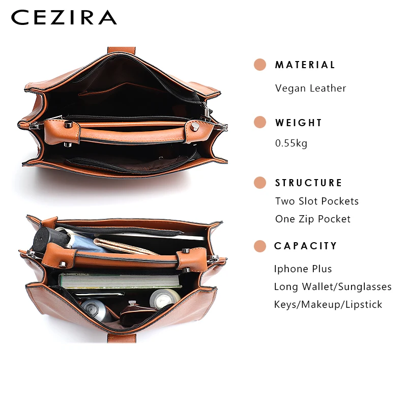 CEZIRA, женская сумка-мессенджер, роскошная, высококачественная, из Веганской кожи, модная, с клапаном, женская сумка на плечо, женская, офисная, сумочка