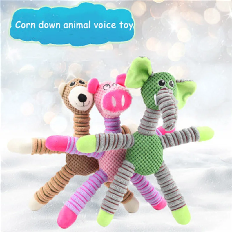 

Chew Toys Dog Puppy Plush Toys Chewing Sound Molar Bite Grinding Puppy Sound Squeak Soft Toy For Dog