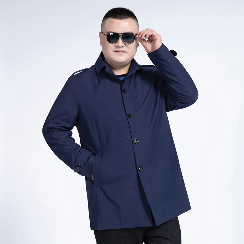 2019 Big Size New Plus Size 7xl 8xl Spring Autumn Mens Trench Coat Male Designs Business Casual Suit Trench Jacket Windbreaker