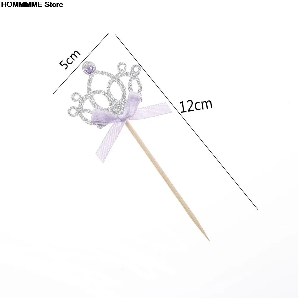 10pcs/lot 1st Birthday Decoration Kids Baby Boy Girl Party Decoration Gold/Silver Cupcake Toppers Princess Crown Cake Toppers party decorations,birthday party supplies,cake topper,cake toppers,diadem and crown
