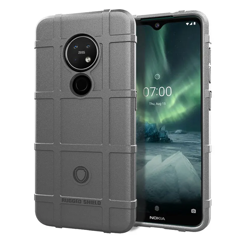 Gray JIATEXIN Shield Series для Nokia 7,2 противоударный чехол из ТПУ для Nokia 6,2 защитный чехол - Цвет: Gray