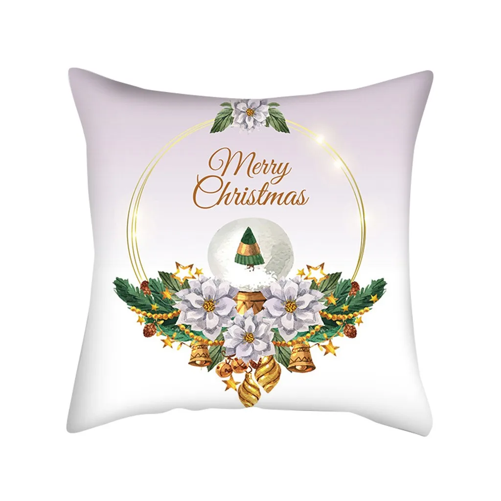 2019 новые наволочки с рождественским принтом розовая снежинка цифровая печать