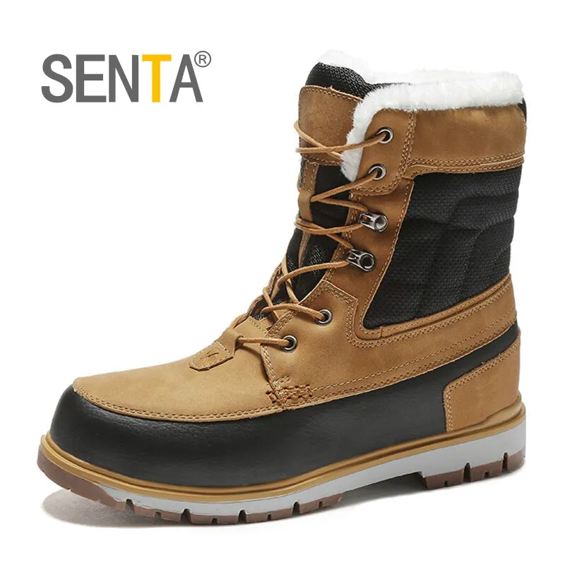 

Winter with Fur Hiking Boots for Men Sneakers Male Outdoor Trekking Quality Waterproof Ankle -30 Degree Celsius Warm Boots