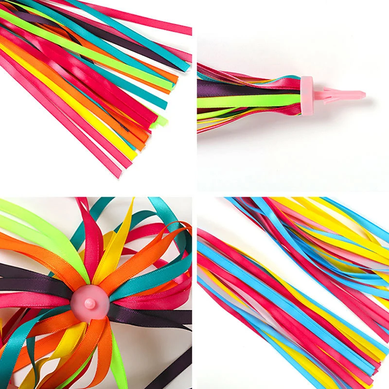 Bicycle Handlebar Tassels Kids Girls Boys Scooter Cycling Colorful Streamers Decoration Ribbon Outdoor Cycling Bike Accessories bike accessory