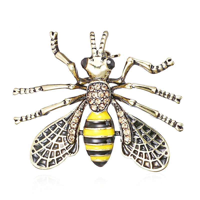 Новые Стразы насекомые броши в виде пчел булавка для женщин и мужчин ювелирные