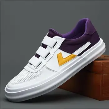 

2020 spring new fashion men youth leather casual shoes trend shoes man leather shoes cool loafers