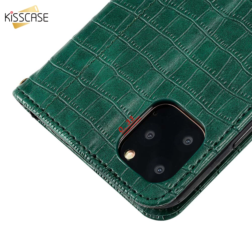 KISSCASE Crocodile Flip Case for iPhone 11 Pro Max 11 Pro Case Wallet Case for iPhone 1