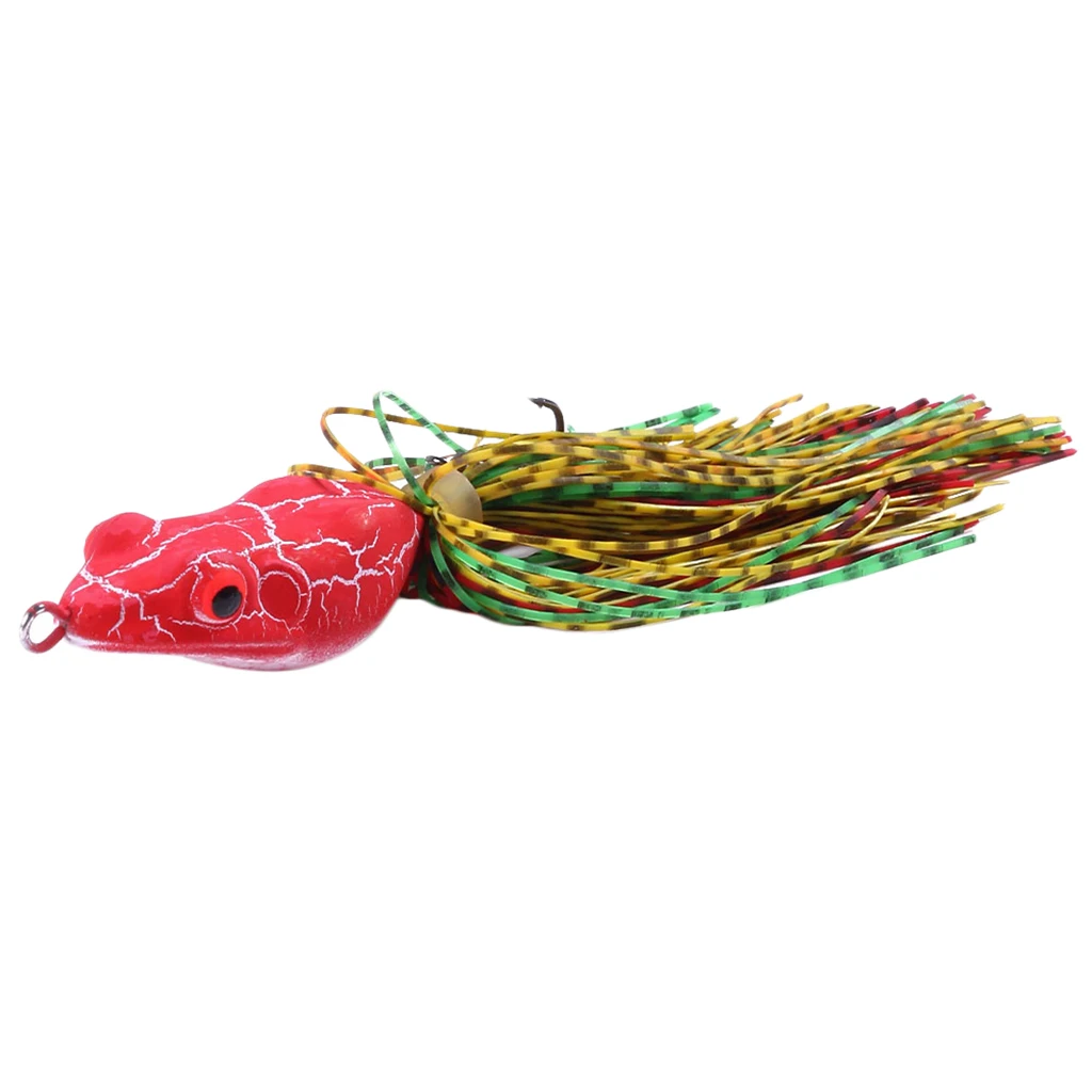 9.8g 11cm Artificial Frog Bait Soft Fishing Lures with Skirts Topwater Frog Baits Crankbait for bass, pike, snakehead, Salmon