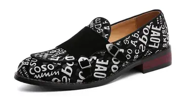 

Men New Fashion Faux Suede Leather Breathable Slip-on Ankle Low Heel Shoe Male Casual Classic Retro Style Buckle Belt Shoe 4M144