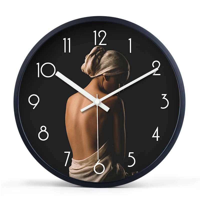 Style 7 Creative Wall Clock Silent Metal Big Beauty Salon Club Health Clock Modern Mute Large Hanging Table Montre Murale Decor SC223 - Цвет: Style 7